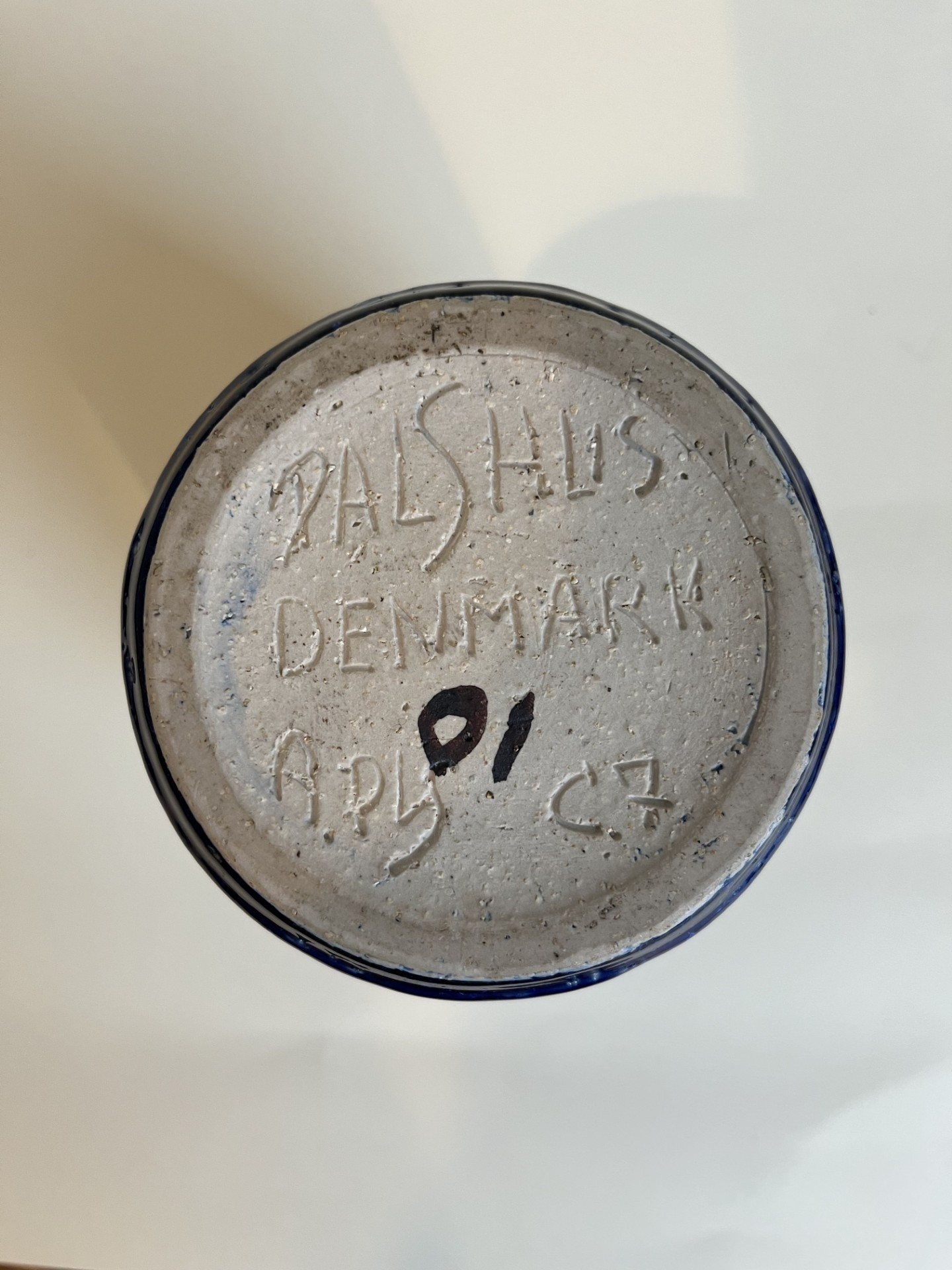 Palshus stoneware vase made in Chamotte style by Per Linnemann Schmidt, Denmark 1990s - no. 1007
