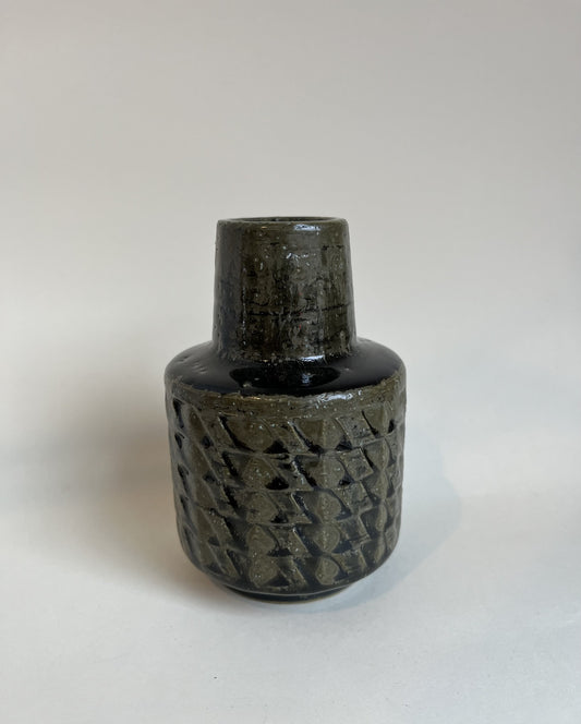Palshus stentøjsvase udført i Chamottestil af Per Linnemann Schmidt, Danmark 1960erne - nr. 1006