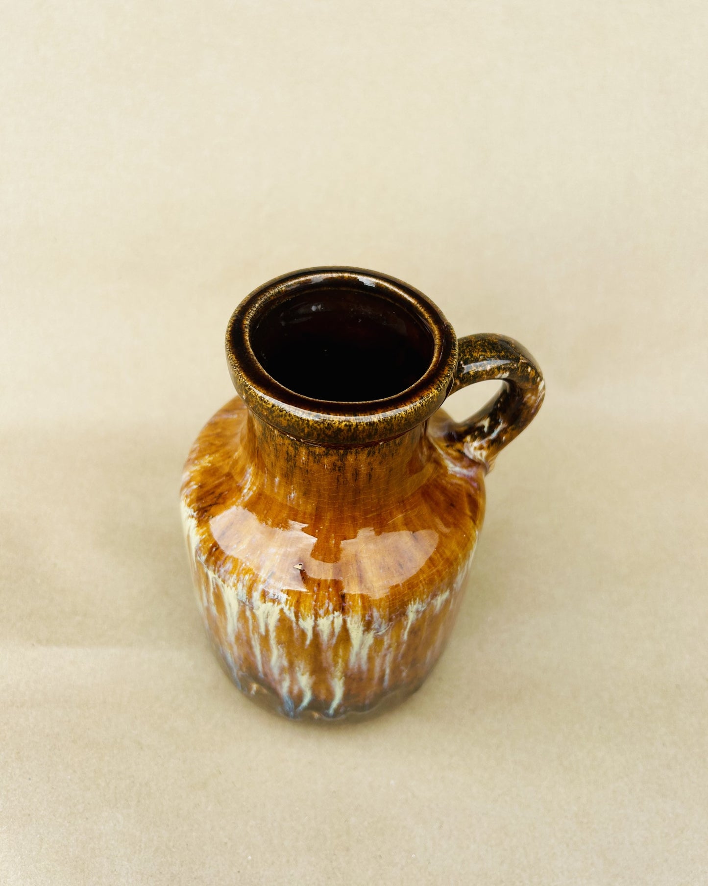 Vintage W. Germany ceramic vase - characterful retro design - no. 0002
