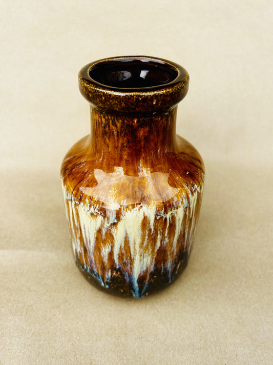 Vintage W. Germany ceramic vase - characterful retro design - no. 0002