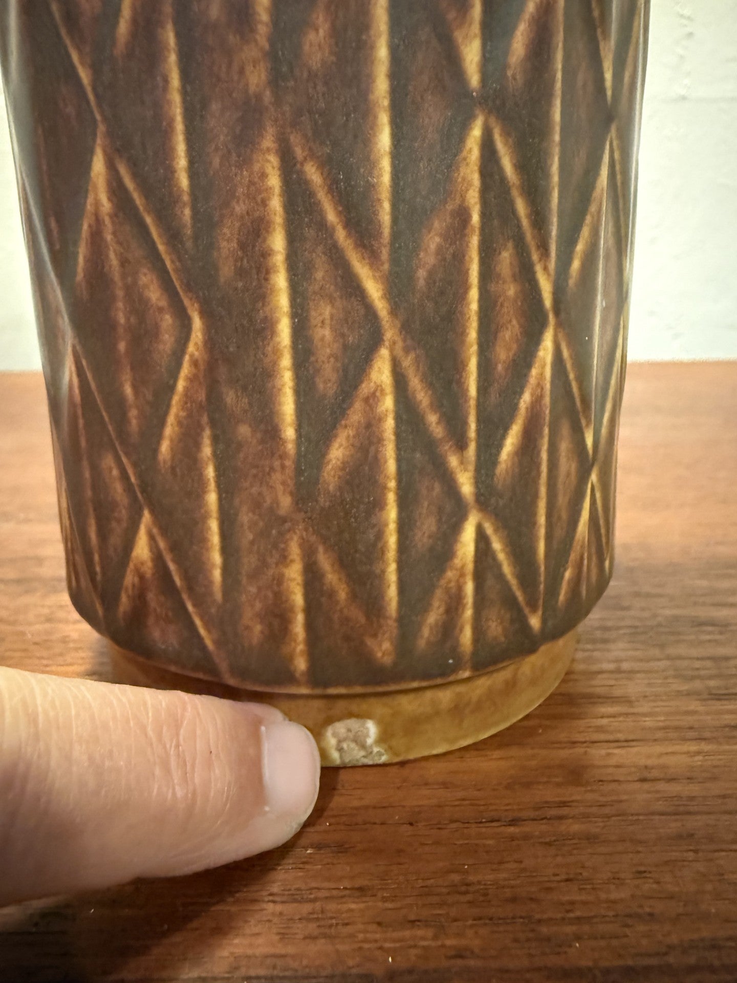 Gunnar Nylund ceramic vase in brownish shades - no. 1001